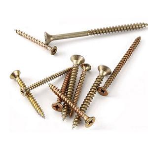 Vis autotaraudeuses pour aggloméré à tête fraisée zinguée, double filetage, pour poignées de porte, avec tige longue dissimulée et embout sphérique en PP - Product Image 3