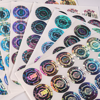Étiquettes de code-barres holographiques personnalisées, autocollants de sécurité anti-effraction, impression laser