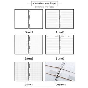 สมุดโน้ตแบบสันเกลียวปกกระดาษพิมพ์โลโก้ ไดอารี่แพลนเนอร์ สีตามสั่ง ขนาด A4 - Product Image 5