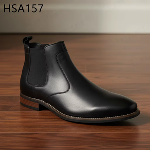 LXG, Zapatos de <span class=keywords><strong>Hombre</strong></span> de Cuero de Grano Completo de la Mejor Calidad para Invitados de Boda, Zapatos de Oficina de Estilo Francés para Fiestas con Elástico Lateral HSA157 - Product Image 1