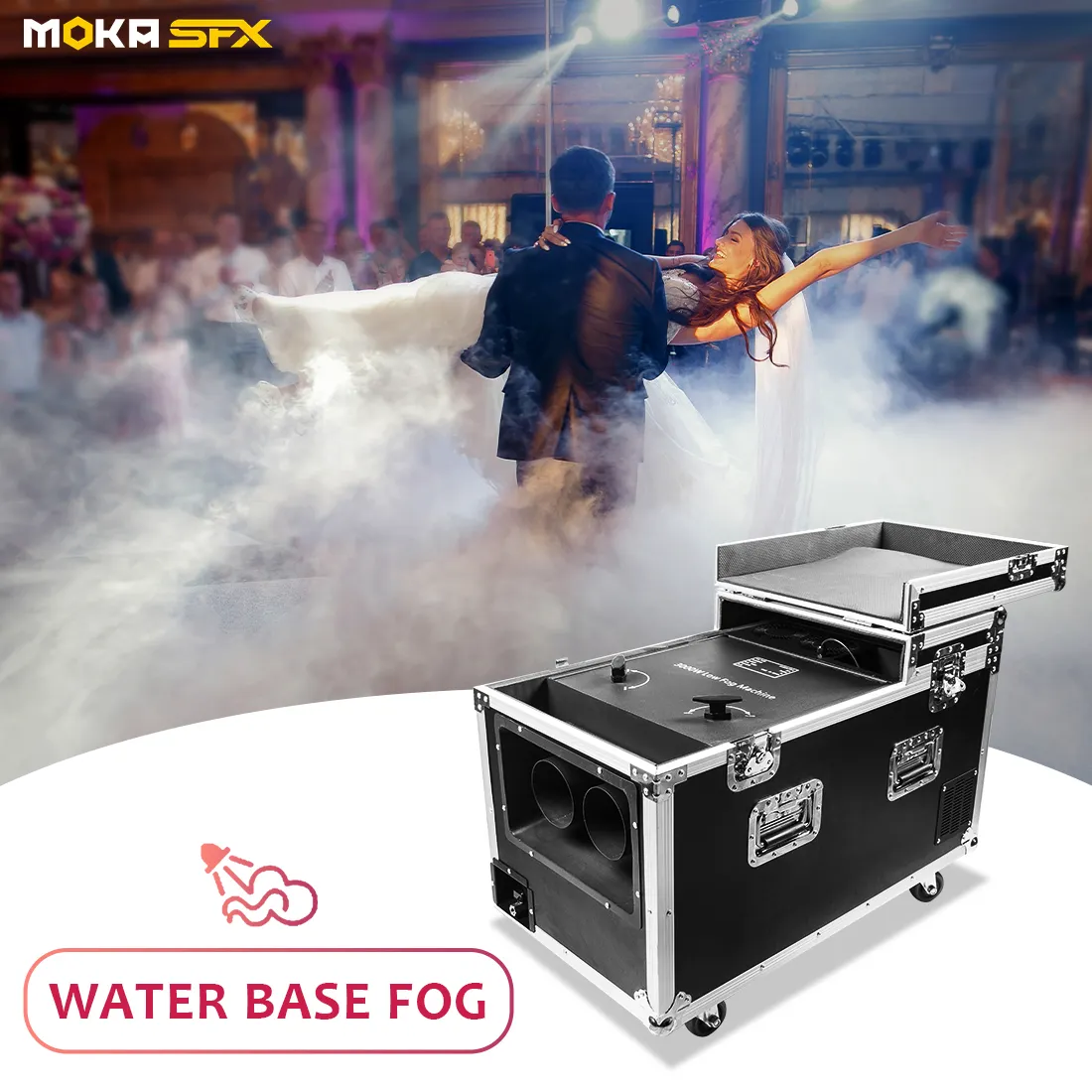 Moka sfx çift boru 3000W su sisi düşük sis makinesi düşük yalan sis makinesi su bazlı