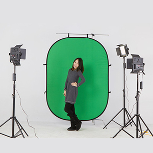 Fondo de Pantalla Verde de 3.2x5.9 pies/1x1.5 m, Telón de Fondo de Chroma Key Verde y Azul Plegable de Nailon para Estudio de Video y Fotografía - Product Image 2