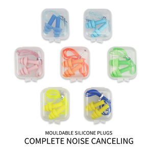 سدادات أذن سيليكونية لتقليل الضوضاء بنسبة 29 ديسيبل، حماية للأذن، خيار بسلك، ألوان مخصصة، تغليف في أكياس بلاستيكية أو علب ملونة - Product Image 2