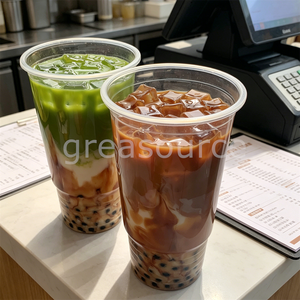 ชาไทยพลาสติกขนาด 1000 มล. แบบจำลองรักษ์โลก 2 แบบ สำหรับชานมไข่มุก ทาปิโอก้า โบบา เครื่องดื่มพรีเมียม ของตกแต่งร้านกาแฟ โชว์อาหาร - Product Image 4