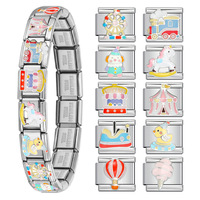 Pulsera de dijes Y2K al por mayor, de acero inoxidable, con diseño de dibujos animados, regalo de moda, joyería.