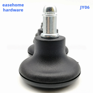 2 Zoll Schwarze PU-Festrollen Bürostuhl-Zubehör Drehstuhlrollen Chefsessel-Rollen Geräuscharm Verschleißfest Easehome JY06 - Product Image 3