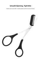 Vente en gros de ciseaux à sourcils multifonctions 2-en-1 en acier inoxydable et plastique, colorés, personnalisables et remplaçables, de haute qualité