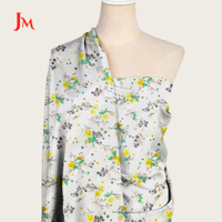 Tissus en Chiffon de Soie à Imprimé Floral Numérique, Tissu 100% Viscose pour Robe Femme