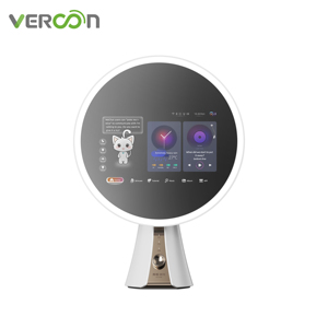 Miroir <span class=keywords><strong>de</strong></span> beauté intelligent pour salon avec éclairage LED Haut-parleurs Bluetooth Wifi réglables pour AI Virtual Try-on Haircut - Product Image 2