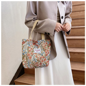 2025 New Arrival <b>Large</b>-Capacity Floral Print Shoulder <b>Bag</b> Ins-Style <b>Canvas</b> <b>Bag</b> for Women - Product Image 1