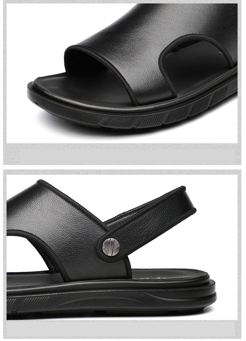 Men Slipper Sandal Shoes Summer Leather Sandals Men Beach Shoes Casual Slippers