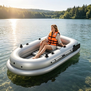 Bateau pneumatique en PVC épaissi pour 2/3/4 personnes, <span class=keywords><strong>kayak</strong></span> de pêche pour la navigation en lac, rivière et sports nautiques en plein air - Product Image 1
