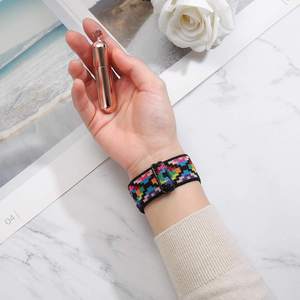 Bracelet de montre SWstrap nouveau Bracelet en nylon élastique réglable de 20 22MM pour Sansung <span class=keywords><strong>Galaxy</strong></span> Bracelet de ruban en tissu personnalisé Bracelet de montre intelligent - Product Image 4