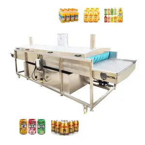 Small Tunnel Pasteurizer Pasteurizing Can Cold Apple Pineapple Fruit Jam Juice Bottles Pasteurization Sterilization Machine