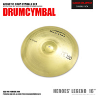 PD Factory High Quality Metal Cymbal Percussion Accessory for Drum Sets Professional Performance 56cm Diameter