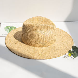 Shinehats 2024 OEM moda rafia Panamá <span class=keywords><strong>sombrero</strong></span> sol paja sombreros Color sólido mujeres playa verano señoras ala ancha <span class=keywords><strong>Sombrero</strong></span> - Product Image 2