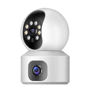 Tuya 1080P CCTV 듀얼 렌즈 NVR 실내 카메라 보안 시스템 아기 모니터 스마트 감시 무선 홈 CMOS H.264 TC136-2MP