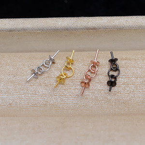 Plaque de perles en argent S925 intégrée, 10 perles, 5277, accessoires de bricolage pour la connexion de bijoux à trou traversant - Product Image 1