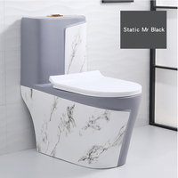 WC monobloc de luxe moderne pour hôtel, à poser au sol, en céramique, à double chasse siphonique, avec siphon en P/S, fonctionnement automatique, facile à nettoyer