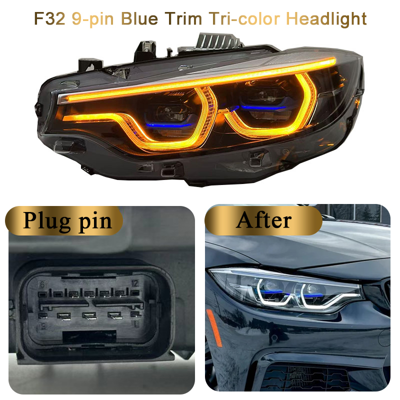 For headlight plug is 9-pin