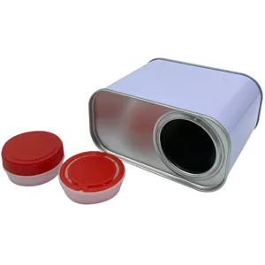 厂家批发500毫升矩形锡罐油漆油茶桶金属瓶咖啡罐气雾罐马口铁孔