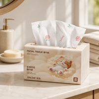 Mouchoirs en papier doux imprimés motif chaton, paquet souple, vente en gros Amérique du Nord