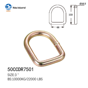 Anneau d'ancrage de sangle de fixation <span class=keywords><strong>Delta</strong></span> de 3 pouces, robuste, de sécurité industrielle HIDEA, résistant à la rouille, zingué, 10 000 kg - Product Image 2