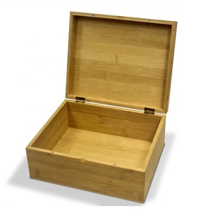Bamboo Box Custom Eco-Friendly Wooden Bamboo Boxes Wood Storage Gift Box With Lid Gift Box Wood For Home Organizing