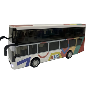 Logo personalizado de aleación fundido a presión, modelo de coche, autobús escolar, camión, estilo grafiti, puerta abierta, coche de Metal con sonido - Product Image 1