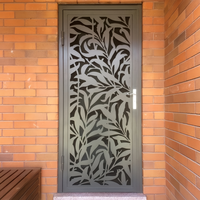 Portail décoratif en alliage d'aluminium découpé au laser, motif ajouré CNC, personnalisé pour villa, jardin, usage commercial, modélisation 3D