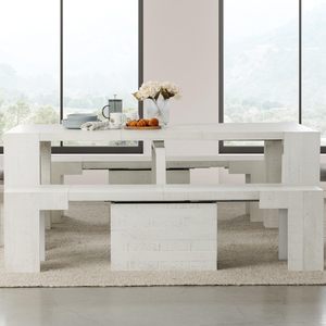 Stile moderno in legno massello allungabile <span class=keywords><strong>tavolo</strong></span> da pranzo <span class=keywords><strong>con</strong></span> <span class=keywords><strong>panca</strong></span> <span class=keywords><strong>per</strong></span> <span class=keywords><strong>cucina</strong></span> e Villa progettato <span class=keywords><strong>per</strong></span> il Comfort e lo stile - Product Image 5
