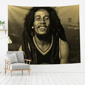 พรมแขวนผนังลายฮิปปี้สไตล์อินเดีย Bob Marley,ผ้าปูเตียงขนาดควีนไซส์สำหรับแต่งบ้านผ้าเช็ดตัวชายหาด20สไตล์