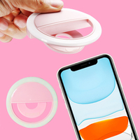 ISHINE Téléphone Selfie Blanchiment Remplissage Lumière Flash Led Mobile Mini Portable Clip Avec Anneau De Lumière Support Et Accessoire