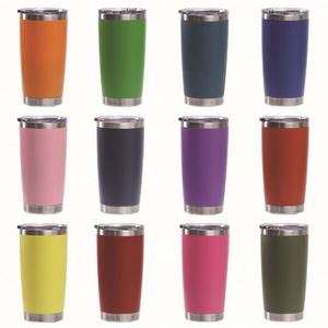Vente en gros usine – Nouveaux gobelets de voyage isothermes en acier inoxydable de 20 oz avec couvercle, revêtement poudré, personnalisables avec LOGO, pour café - Product Image 3