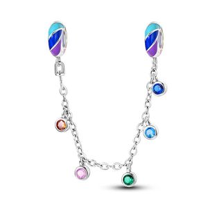Pulsera con Dijes Dorados <span class=keywords><strong>de</strong></span> Dora - <span class=keywords><strong>Cadena</strong></span> <span class=keywords><strong>de</strong></span> <span class=keywords><strong>Seguridad</strong></span> Plateada - Joyería con Cuentas <span class=keywords><strong>de</strong></span> Corazón - Accesorio DIY para Niños - Product Image 5