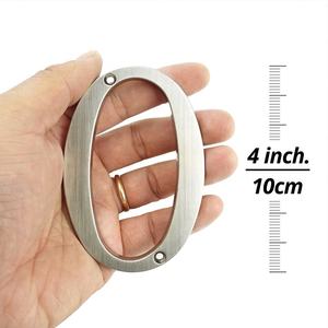 Números de puerta clásicos de 10cm (4 pulgadas), placa de número de casa huisnumer de aleación de Zinc y plata para exteriores - Product Image 3