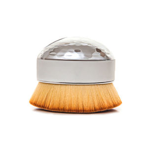Directo de fábrica portátil brillo de silicona de la manija Kabuki cepillo cosmético forma Oval base <span class=keywords><strong>en</strong></span> polvo de maquillaje Facial cepillo - Product Image 1