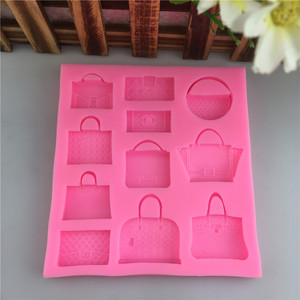 11 tipos de bolsos de mano <span class=keywords><strong>para</strong></span> decoración de <span class=keywords><strong>pasteles</strong></span> y magdalenas, bolsos de mano, monederos de silicona, molde de Fondant <span class=keywords><strong>para</strong></span> dulces, arcilla polimérica, molde de vela - Product Image 3