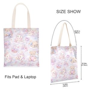 Bolsa de Mano de Poliéster Ligera con Estampado de Lindos Animales en Forma de Nube, para Mujeres y Niñas, con Logotipo Personalizado, Venta al Por Mayor - Product Image 2