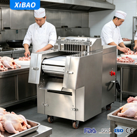 Scie à viande entièrement automatique commerciale avec moteur pour la découpe de poulet, canard, oie, poisson, pour usage en restaurant, capacité de 700 kg/h
