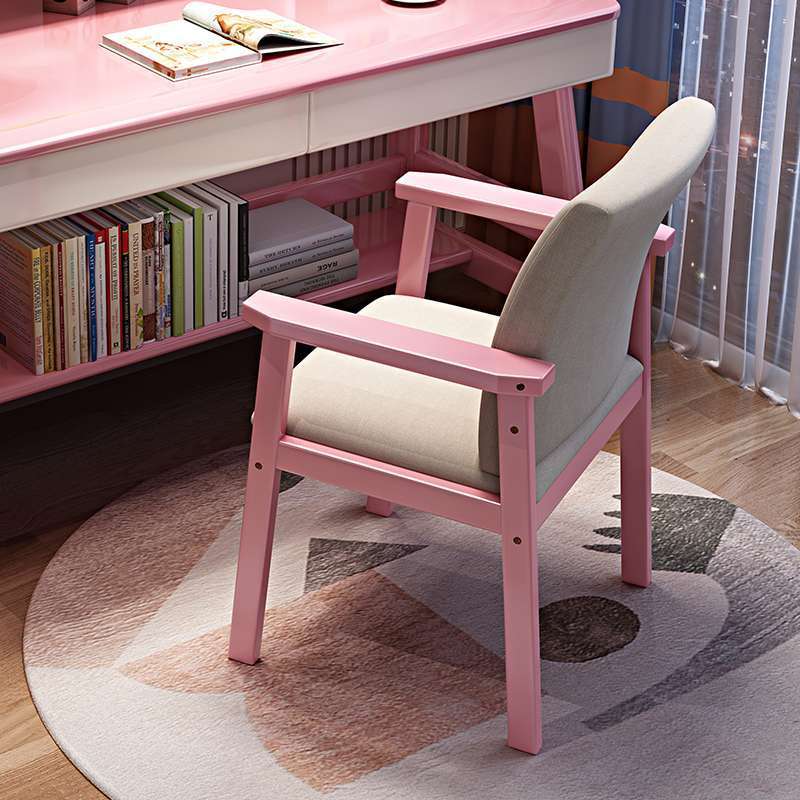 Curved-back chair [light pink]
