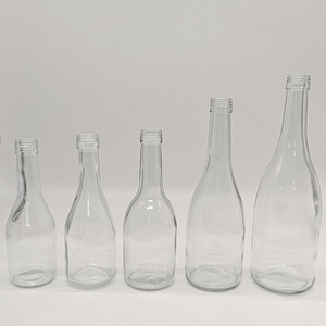 Round Clear Transparent Empty Champagne Cocktail Bottle <strong>Manufacturers</strong> Glass Wine Bottles with Screw Cap 250/350/500ml/750ml - Product Image 2