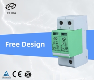 Protector Contra Sobretensiones LeiHao Personalizado Tipo T2, Protección Industrial Contra Rayos, 385V 2P 3P 4P, Dispositivo de Protección Contra Sobretensiones 40kA, Sistema Solar - Product Image 1