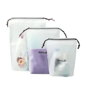 ポリエステル巾着袋マットプラスチックロゴカスタム印刷PVC巾着袋つや消しEVA衣類包装袋