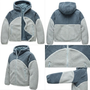 Chaqueta de Forro Polar con Capucha y Cierre de Cremallera para Hombre, Color Sólido, Corte Regular, Ropa Exterior Informal de Invierno, Servicio OEM - Product Image 5