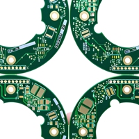 Carte de circuit imprimé FR4 personnalisée en forme d'anneau avec surface verte, carte de circuit imprimé circulaire pour contrôleur