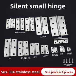 304 Stainless Steel Furniture <strong>Hinge</strong> Flat-Opening Foldable Thickened Small <strong>Hinges</strong> for Wardrobe Wooden - Product Image 1