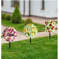 Fleurs artificielles pour l'extérieur avec protection contre les intempéries, boules décoratives et topiaires artificielles