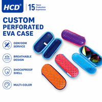 Étui de protection pour lunettes de soleil et de natation en EVA, bleu, avec fermeture éclair, réutilisable, écologique, taille personnalisée, vente en gros fabricant