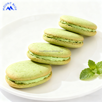 Biscuits remplis de crème à saveur de Matcha de luxe couches cuites au four remplissage velouté cadeau parfait thé partie collation biscuits remplis